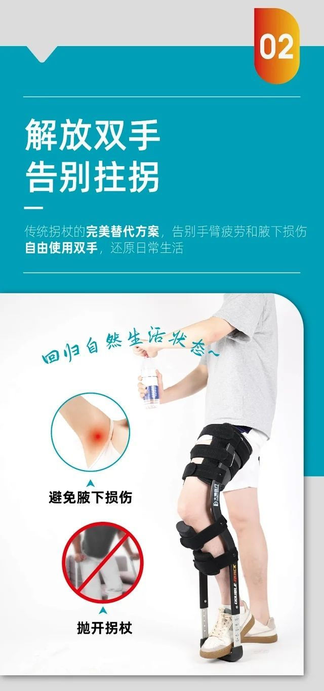 Thumbnail: Rehabilitation Mobility Aids Knee Walker Single-Leg Telescoping Assisted Walking