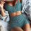 Thumbnail: High Waist Bikini Swimsuit Women 2023 Push Up Bikini Floral Swimsuit Print Bikin