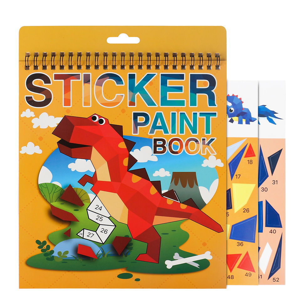 Thumbnail: 1PCS Sticker Book Crafts for Kids Ages 4-8, Sticker by Number for brain games,Gi