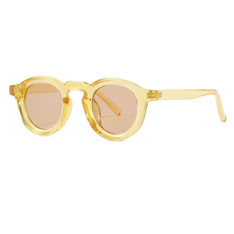 Thumbnail: Round Sunglasses Women Men Punk Shades Retro Trending Sun Glasses Clear Lens Fra
