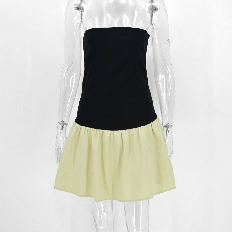 Thumbnail: Sexy A-Line Dress Summer Strapless Women Slim Fit Off Shoulder Fashion White Pat