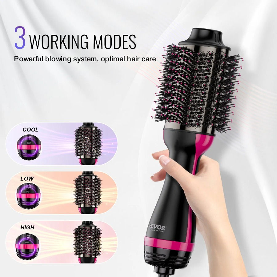 Thumbnail: Hair Blow Dryer Brush Ionic Hair Styler Volumizer with 2.95 Oval Barrel