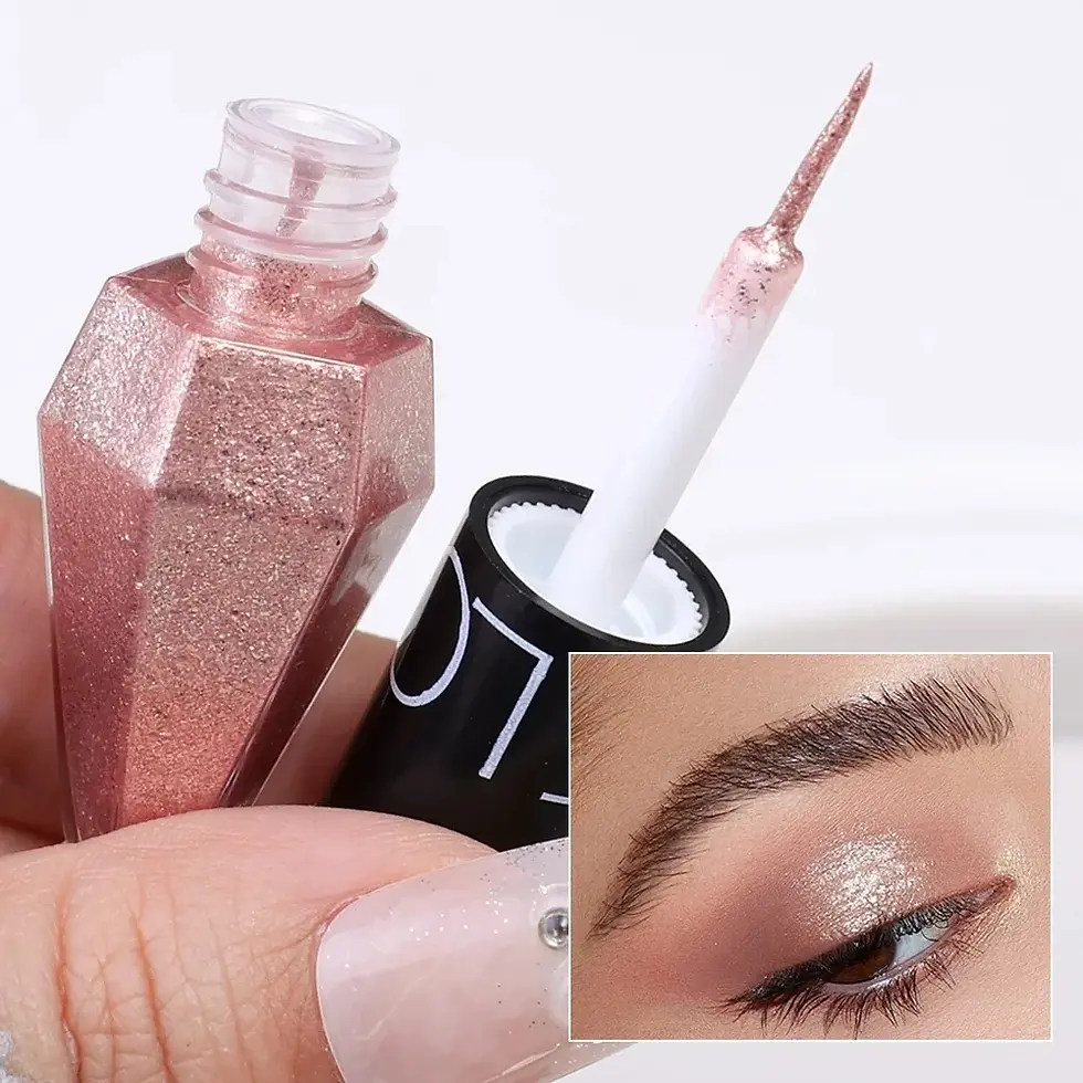 Thumbnail: Diamond Shiny Eye Liners Eyeshadow Waterproof Silver Rose Gold Color Glitter Seq