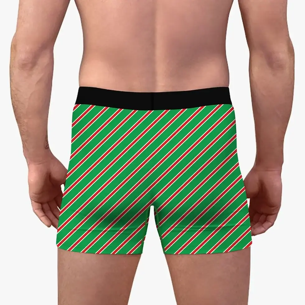 Thumbnail: Men's Christmas Boxers Briefs 3D Funny Printed Humorous Boxer Shorts Soft Stretc