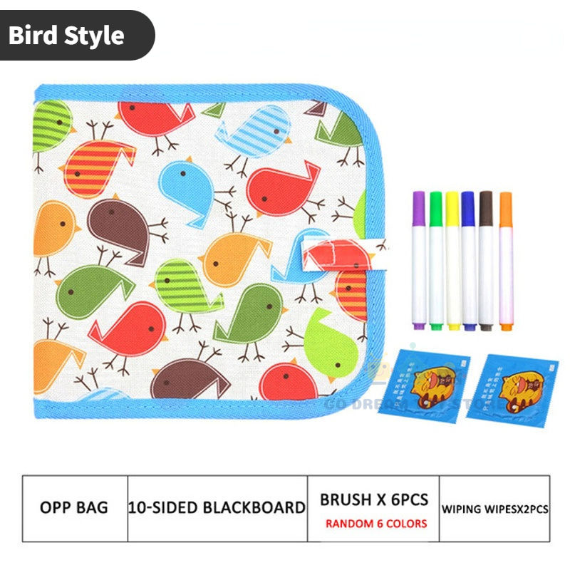 Thumbnail: Erasable Doodle Book Reusable Drawing Board With Magic Pens