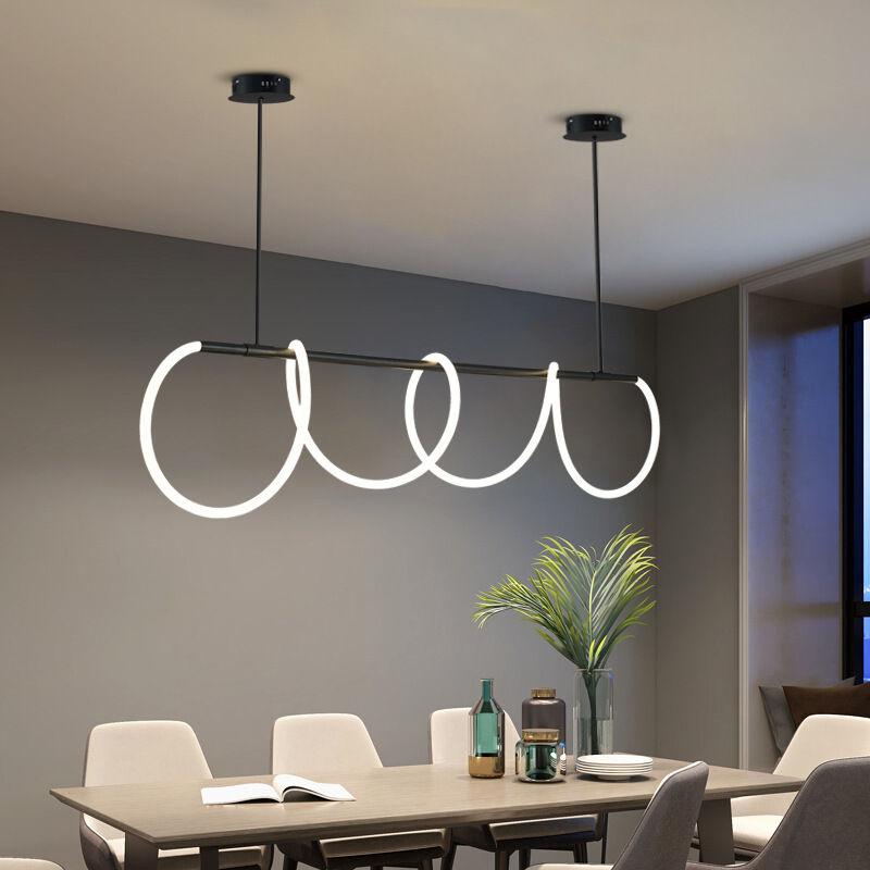 Thumbnail: Modern Long Hose Led Ceiling Chandelier for Table Dining Room Kitchen Bar Pendan