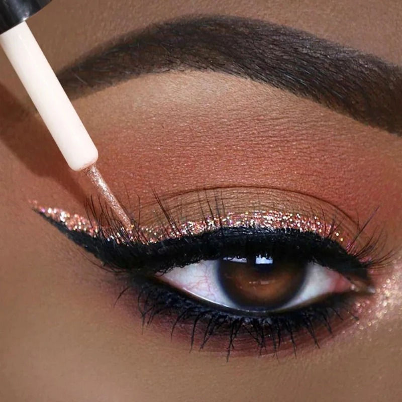 Thumbnail: Diamond Shiny Eye Liners Eyeshadow Waterproof Silver Rose Gold Color Glitter Seq