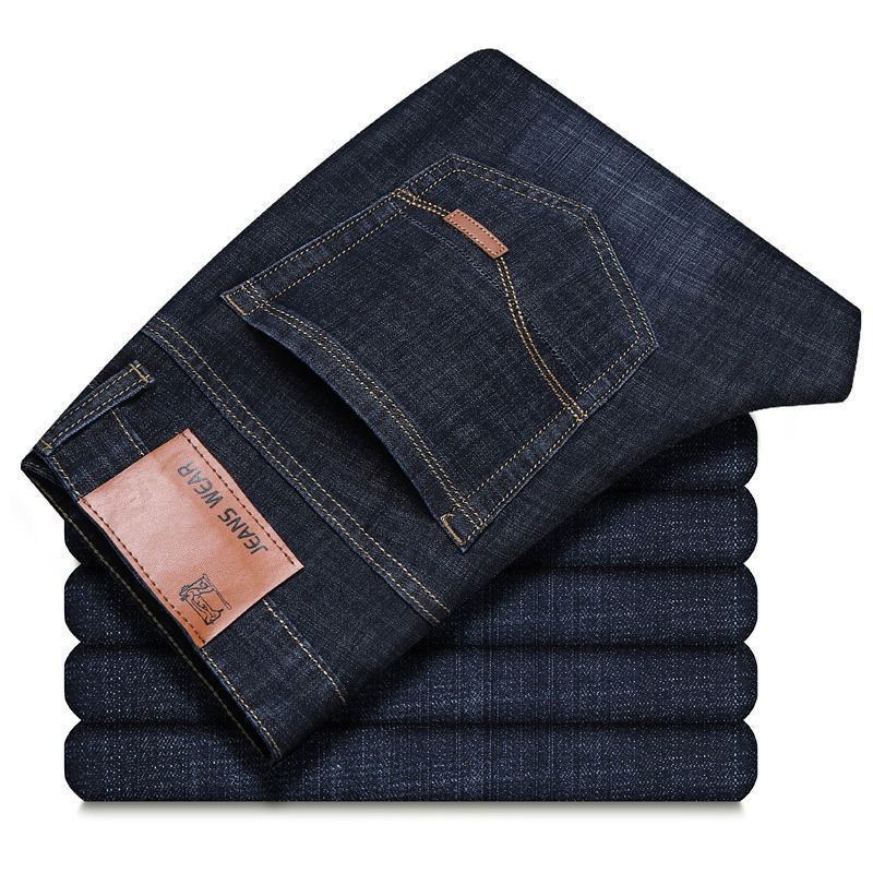 Thumbnail: 2025 Men NEW Men's Fashion Business Jeans Classic Style Casual Stretch Slim Jean