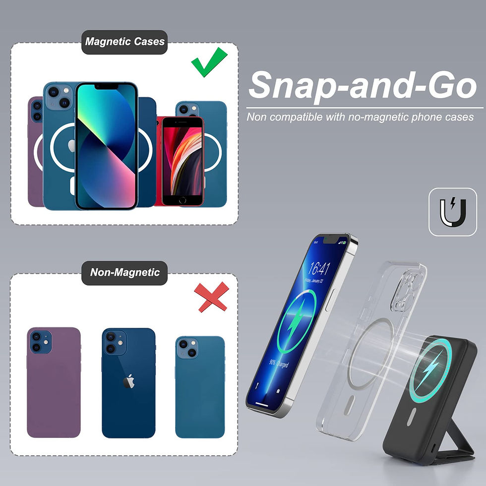 Thumbnail:  Mag-Safe Power Bank Foldable Portable Wireless charger 