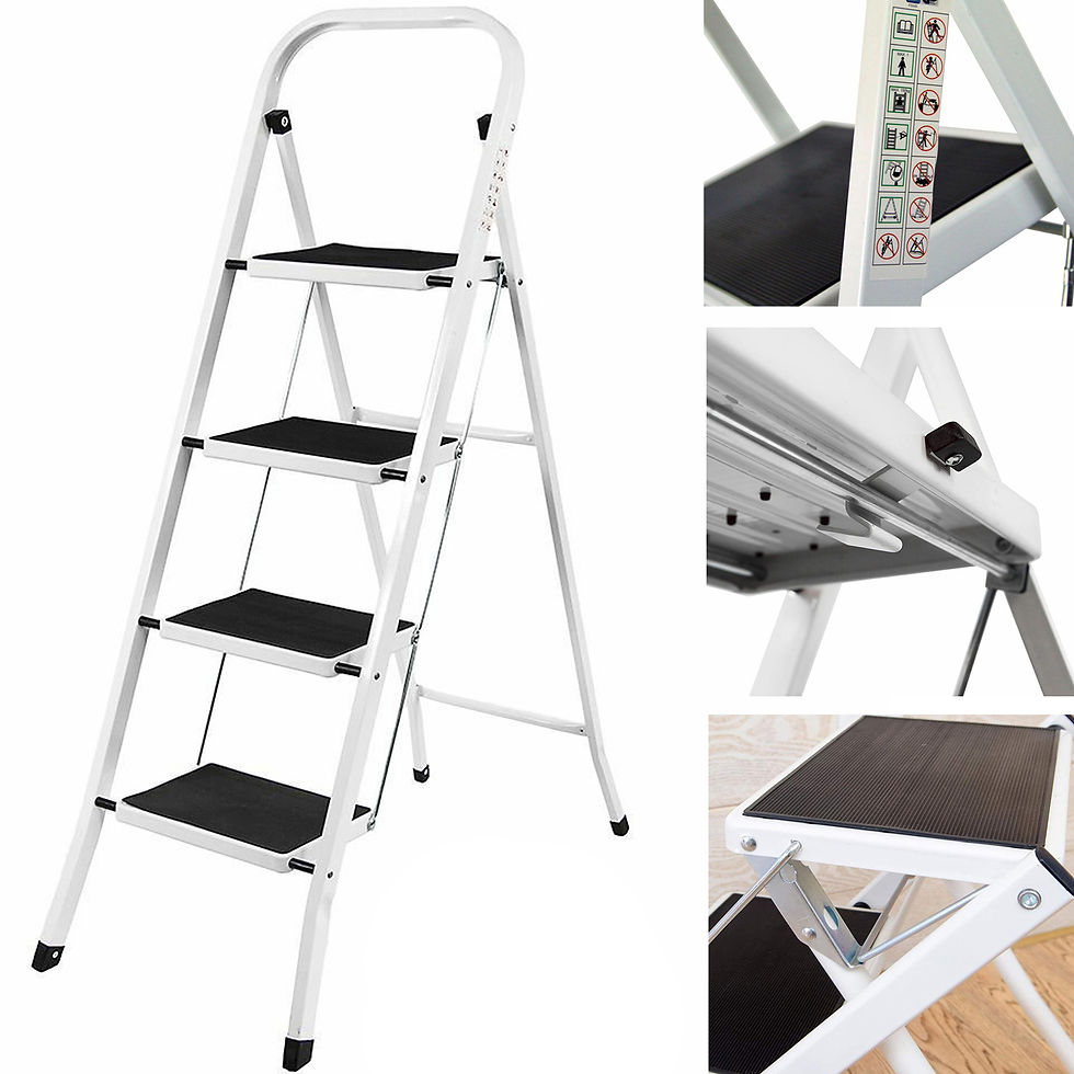 Step Ladder, 4 Step Heavy Duty Foldable Ladder,Portable Slim Step Stool, Safety