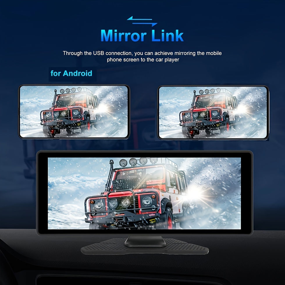 Thumbnail: PODOFO 10.26" Wireless Carplayer Screen for Car Radio with Wireless Android Auto