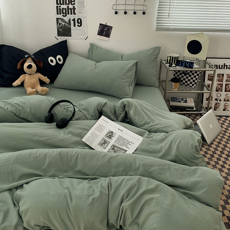 Thumbnail: 1pc Blue Duvet Cover 150x200 이불커버세트 Washed Cotton Quilt Cover Queen 