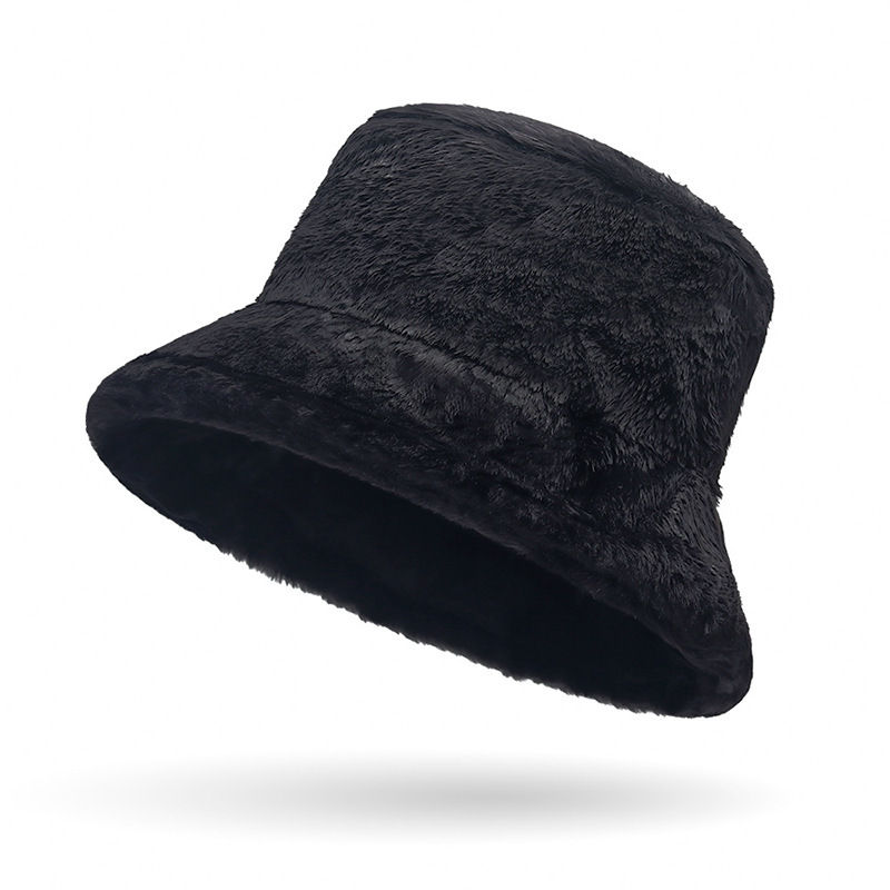 Thumbnail: Cozy Faux Fur Bucket Hats - Soft, Warm, and Stylish Fisherman Caps with Adjustab