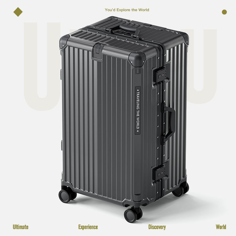 Thumbnail: Hard Shell Carry-On Suitcase Rolling Travel Luggage with Spinner Wheels 20 24 26