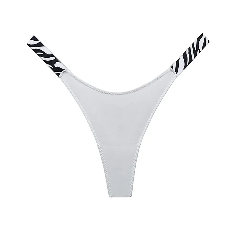Thumbnail: Women Sexy Thongs High Cut T-back G-string Low Rise Bikini Lingerie Breath Elast