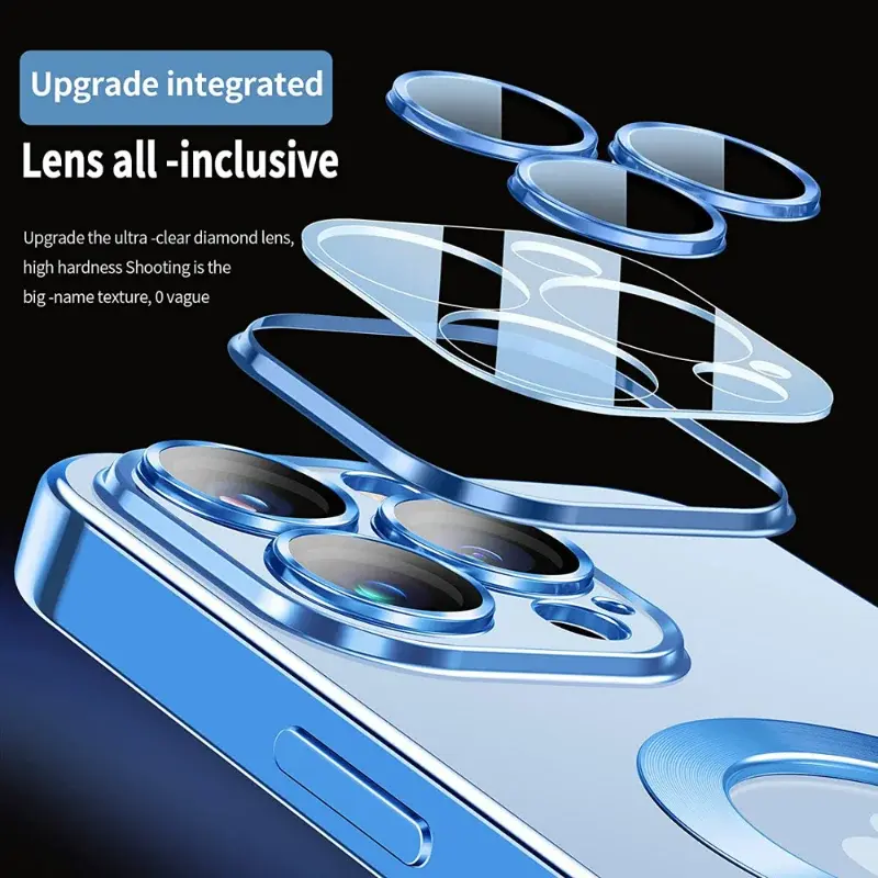 Thumbnail: Soft Silicone Magnetic Cases for iPhone 15 14 13 12 11 Pro Max Plus