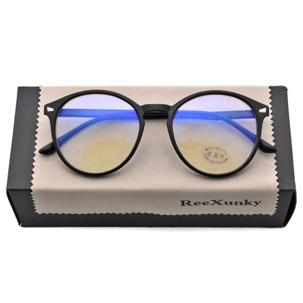 Unisex Anti Blue Rays Computer Glasses Women Vintage Round Frame Gaming Glasses