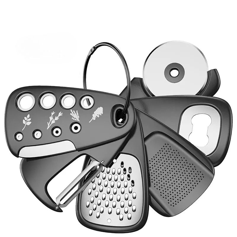 Thumbnail: 6 Pieces Kitchen Gadgets Set Space Saving Cooking Tools Cheese Grater Bottle Ope