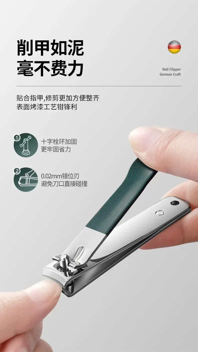 Thumbnail: 4Pcs Nail Clipper Set Nail Scissors Stainless Steel Portable Manicure Pedicure T