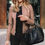 Thumbnail: Slim Fit Faux Leather Jacket Women Classic Moto Biker PU Leater Jacket Spring Au