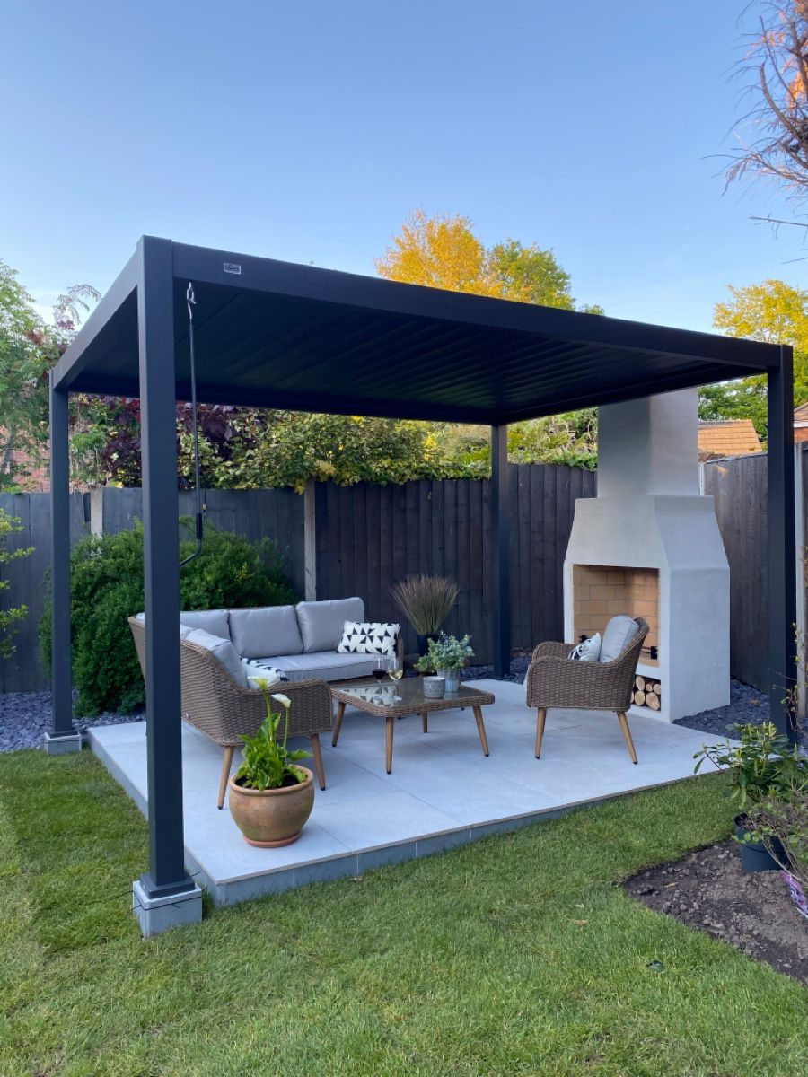 3x4 Bioclimatica Waterproof Motorized Gazebo Aluminum Luxury Louvered Roof Pergo