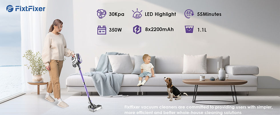 Thumbnail: FixtFixer X6M 30000Pa 350W Handheld Cordless Vacuum Cleaner Smart Home Appliance