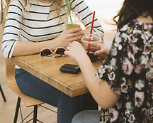 Girls in a Coffee Shop