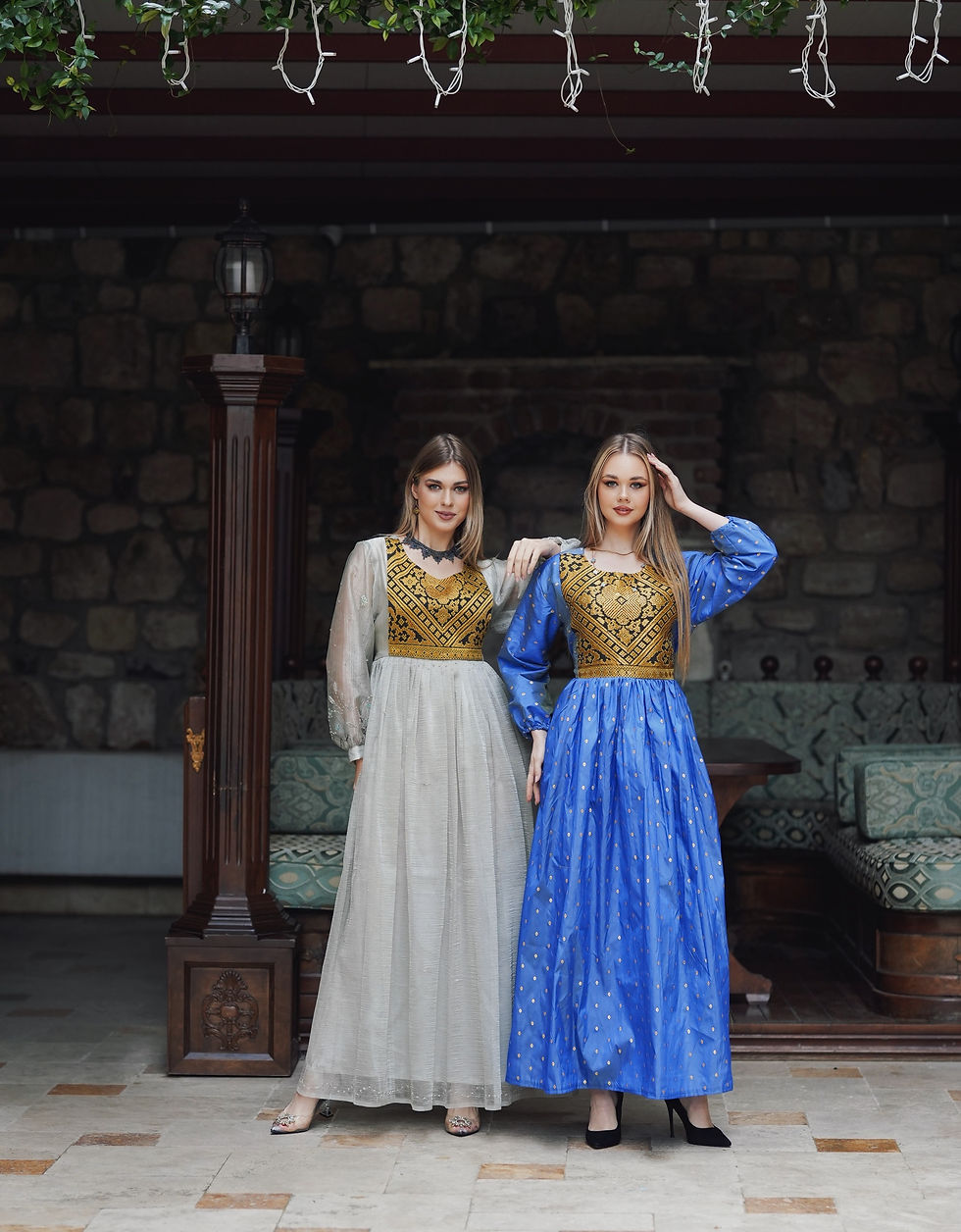 Thumbnail: Blue Guldozi Embroidery Dress