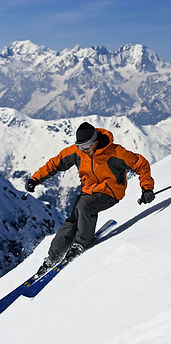 Mountain and Skier