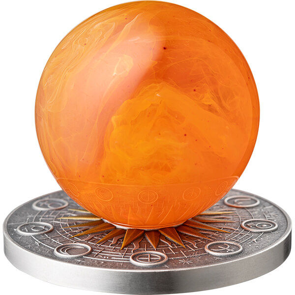срібна монета Solar System Sun 2025 2 oz Ag .999 Ghana