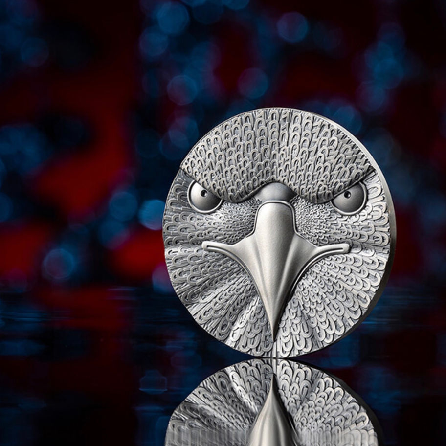 Срібна монета United Crypto States 2023 Binary Eagle 1000 Satoshi 2 oz срібло .999