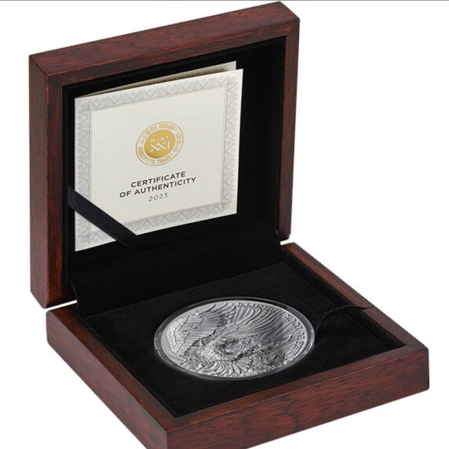 Срібна монета Ghana 2023 Eagle and Raven 10 Cedis 2 oz Ag .999
