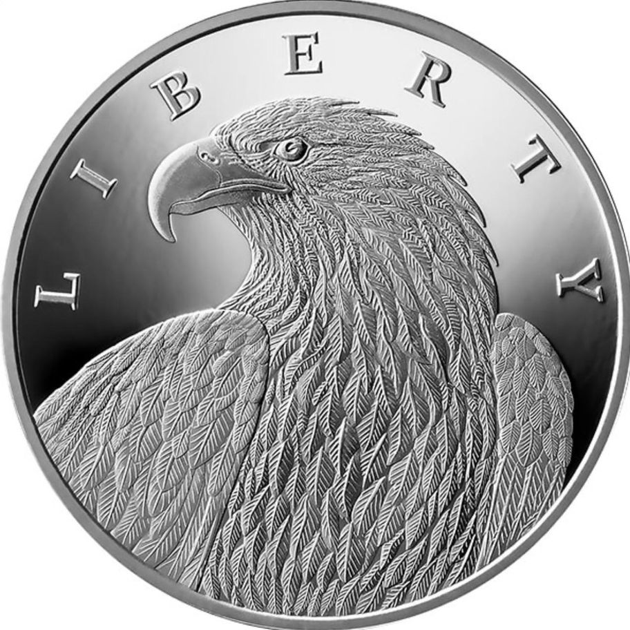Срібна монета United Crypto States 2023 Liberty Eagle 1000 Satoshi 1 oz Proof, срібло .999