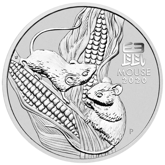 срібна монета Lunar III Year of the Mouse 2020 1 oz Ag .9999