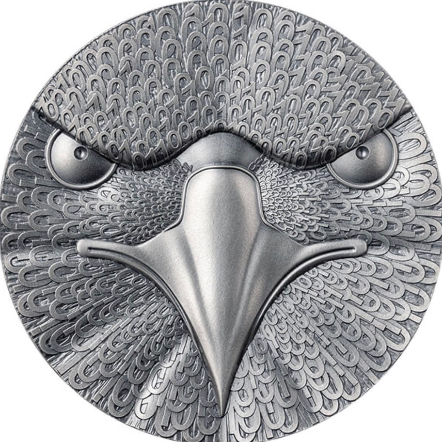 Срібна монета United Crypto States 2023 Binary Eagle 1000 Satoshi 2 oz срібло .999