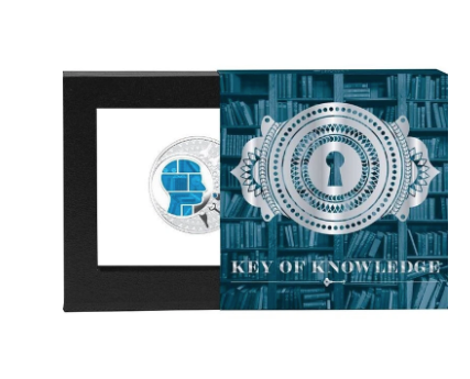 срібна монета Key of Knowledge 500 франків Камерун 2023 Ag .999