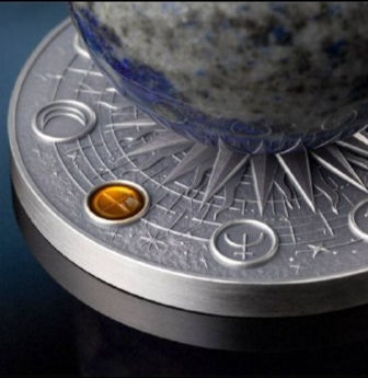 Срібна монета Ghana 2024 Earth 2 oz Ag .999 Solar System