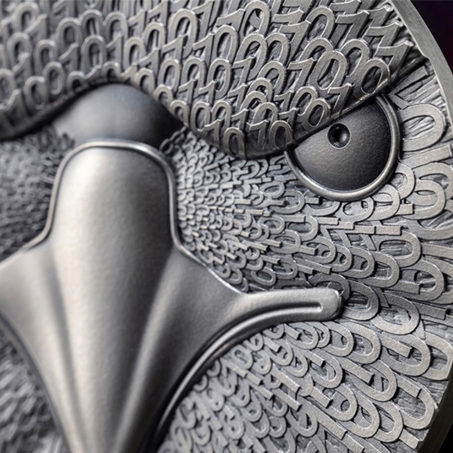 Срібна монета United Crypto States 2023 Binary Eagle 1000 Satoshi 2 oz срібло .999