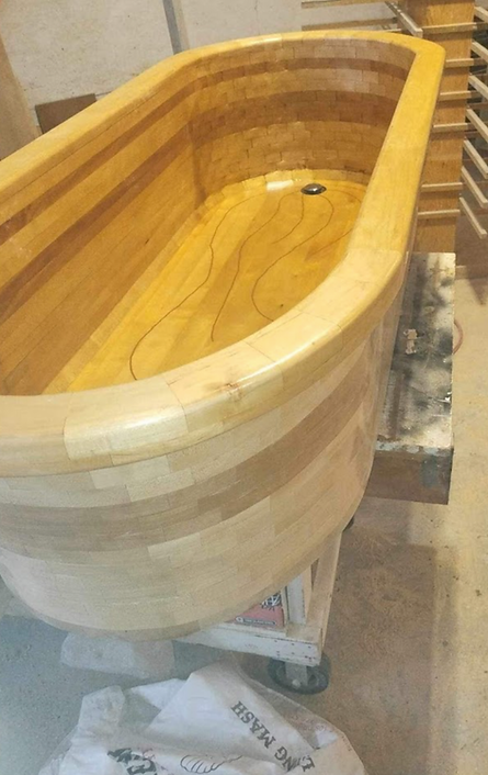 Handmade Wood Bathtub