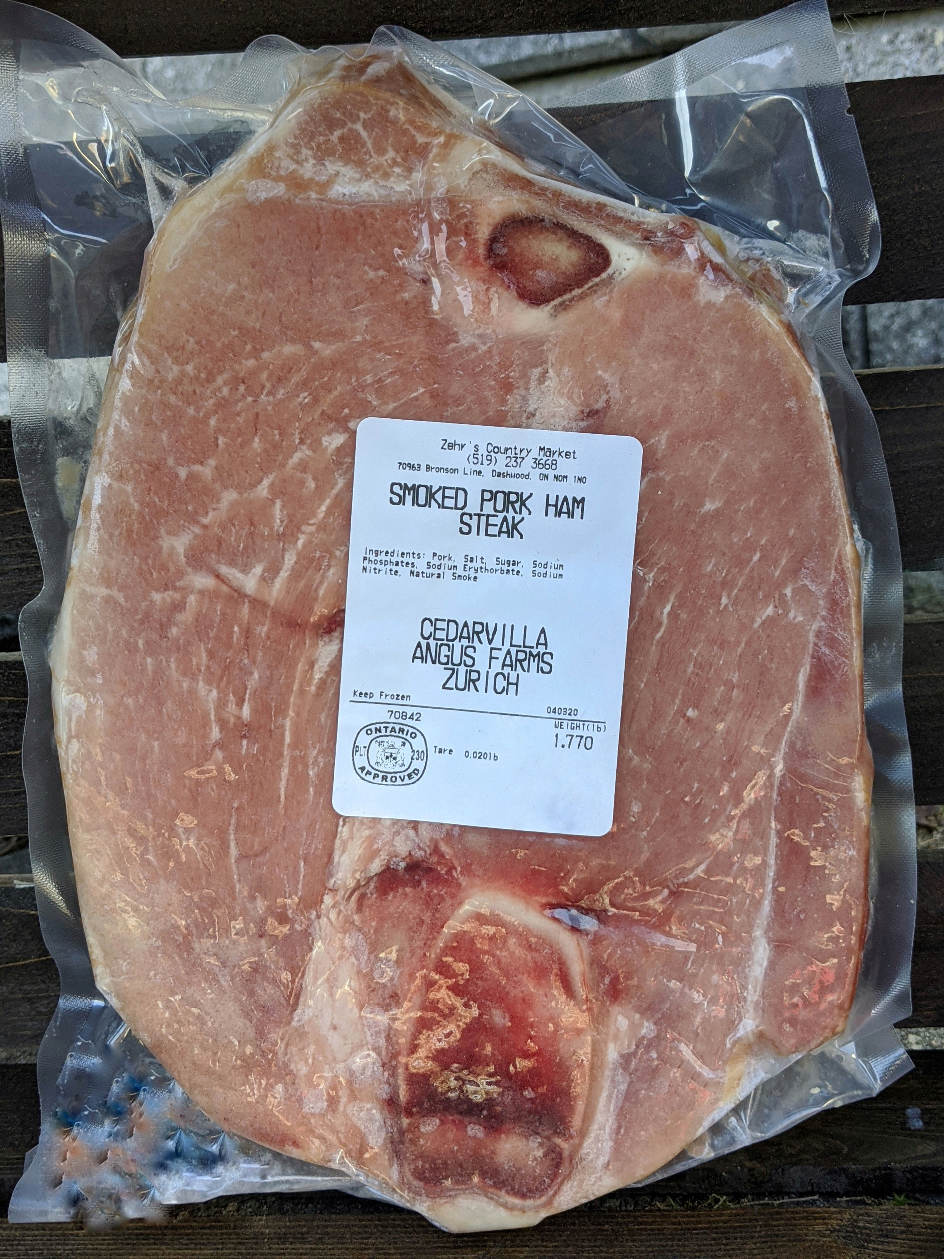 Smoked Pork Ham Steak