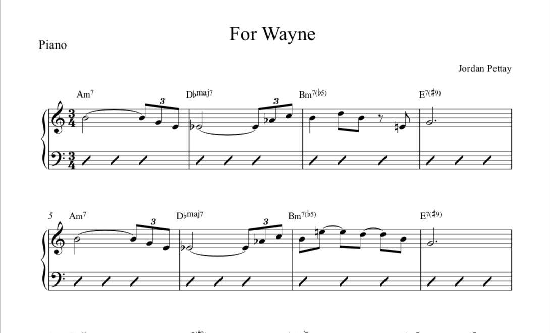 For Wayne Digital Sheet Music