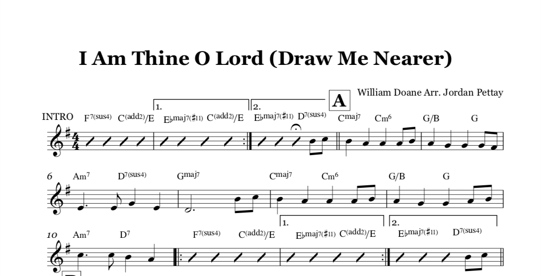 I Am Thine O Lord Digital Sheet Music
