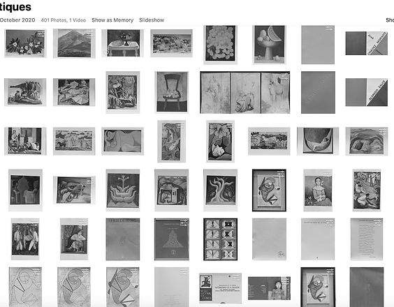 Amplio portafolio de arte, antigüedades y artículos de oportunidad.