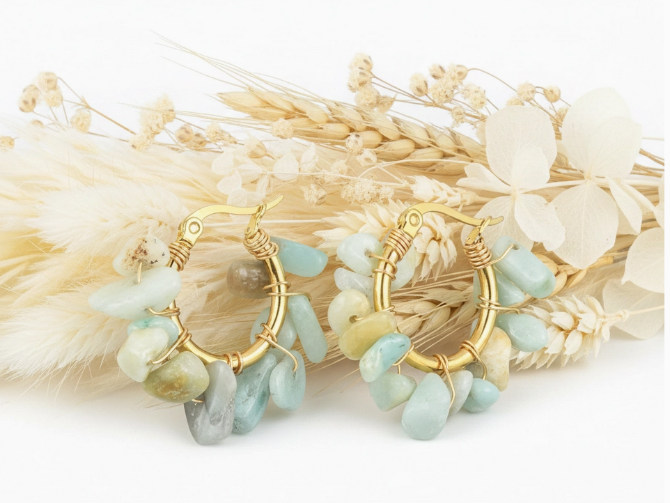 Boucles d'Oreilles "Éclats d'Azur"