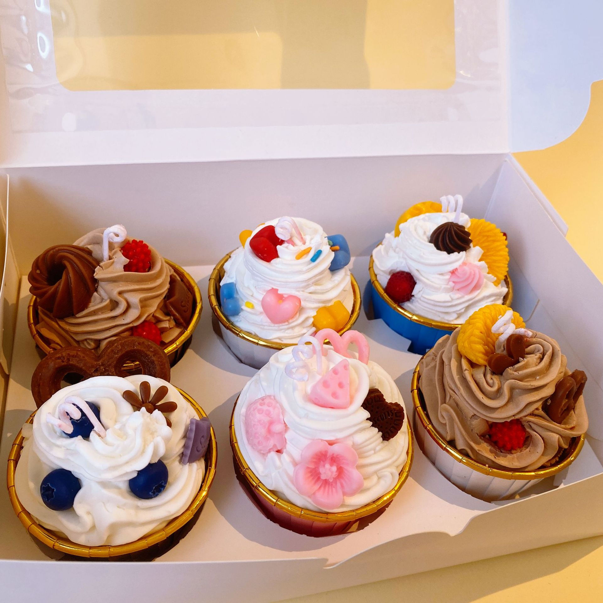 Whimsical Handmade Cupcake Candles Collection