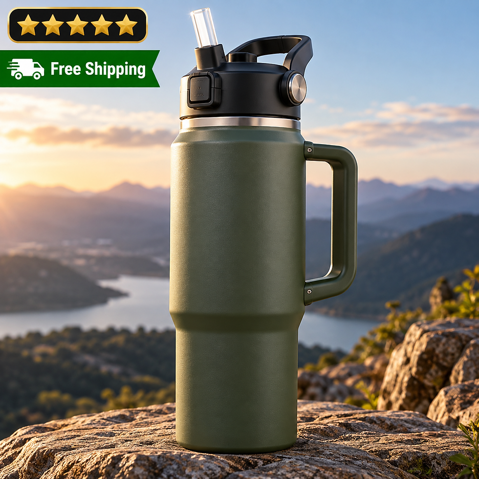 40 oz Stainless Steel Travel Bottle with Handle product image