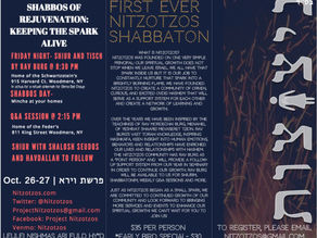 Don't Miss Out On Our Inaugural Nitzotzos Shabbaton!!!