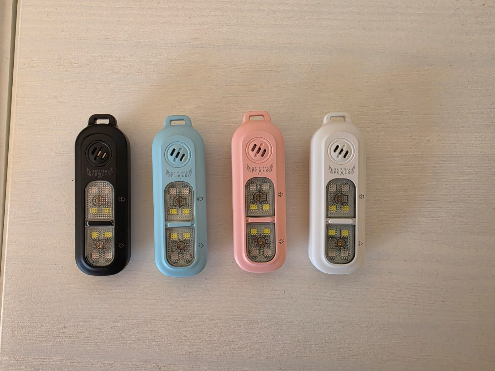 Personal Safety Alarms (with clip and light)
