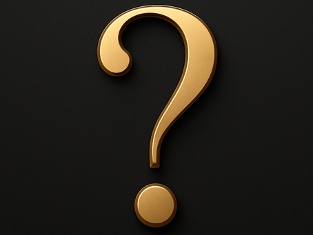 Signo de interrogación elegante que representa las dudas del usuario al evaluar si su rastreador GPS es genérico o de calidad