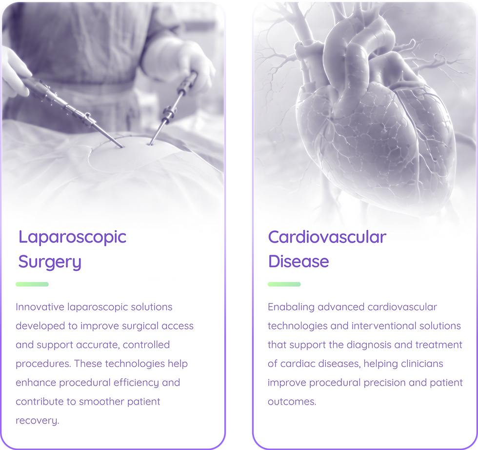 Innovative laparoscopic solutions developed to improve surgical access and support accurat